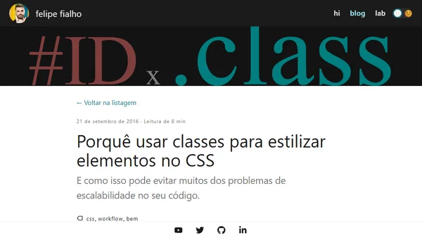 Porquê usar classes para estilizar elementos no CSS