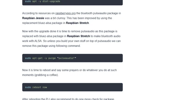 Upgrade Raspbian Jessie to RaspbianStretch