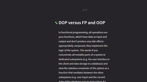 When to use Data-Oriented Programming