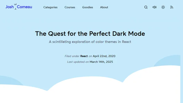 The Quest for the Perfect Dark Mode