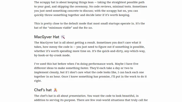 Five coding hats