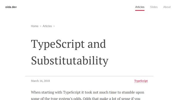 TypeScript and Substitutability