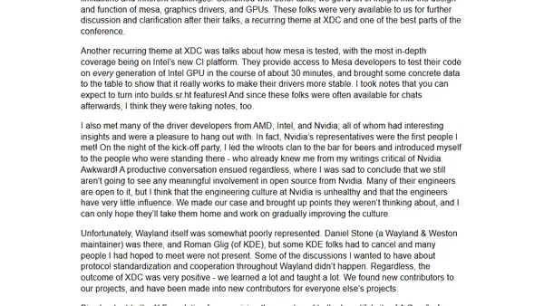 Sway & wlroots at XDC 2018