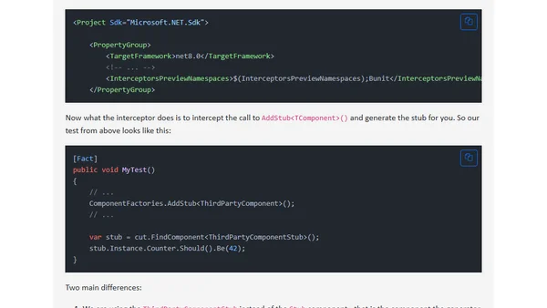 bUnit Generators - Generate your stubs automatically