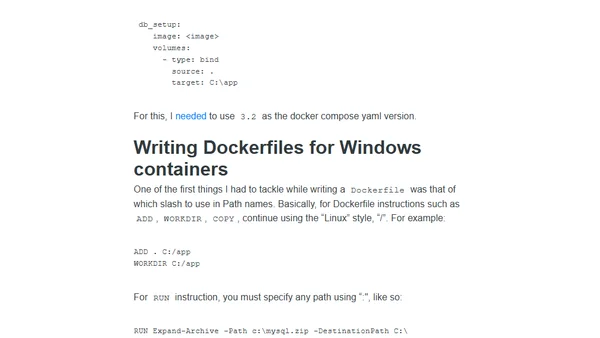 On running Windows Docker containers