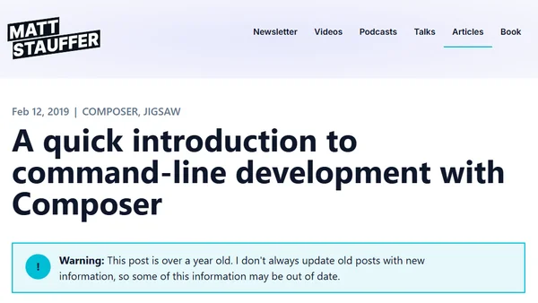 A quick introduction to command-line development with Composer