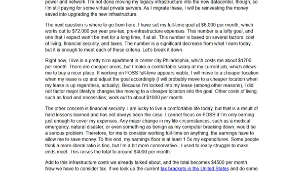 The path to sustainably working on FOSS full-time