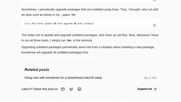Keep homebrew up to date