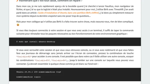 Ubuntu tout cassé après avoir voulu lancer une application .AppImage ?