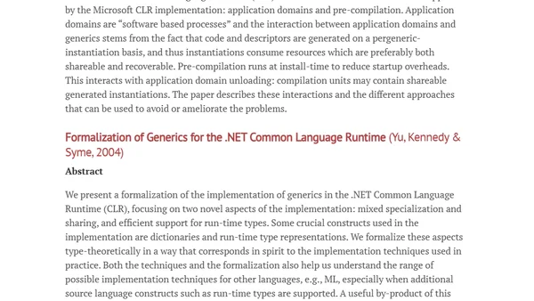 Research based on the .NET Runtime
