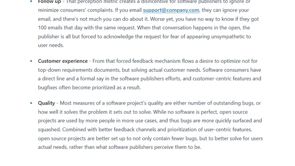 Open source as Yelp for software