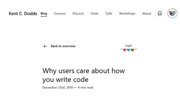Why users care about how you write code