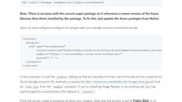 High performance image processing with Image Resizer and Azure