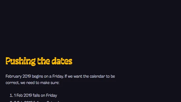 How to build a calendar with CSS Grid