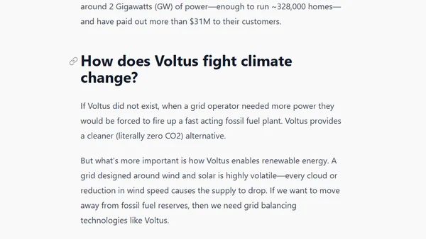 Joining Voltus to work on climate!