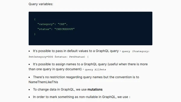 Notes from GraphQL Query Language course on egghead.io