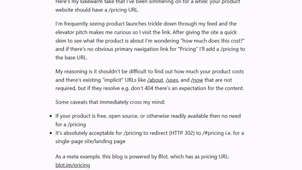 You Should Have a /pricing URL