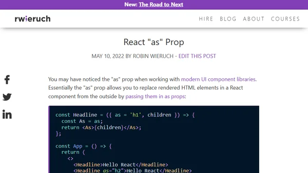 React "as" Prop