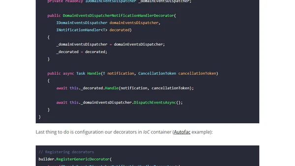 Handling Domain Events: Missing Part