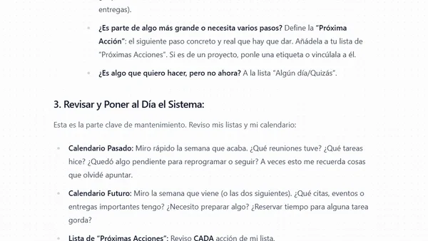 Mi Flujo GTD Semanal como Desarrollador: Herramientas y Rutinas para Mantener a Raya Proyectos Personales y Profesionales