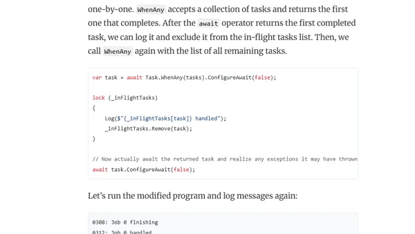 How to Drain a List of .NET Tasks to Completion