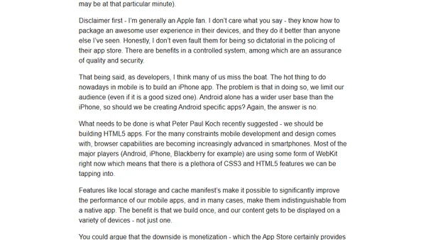 The Great Mobile Debate