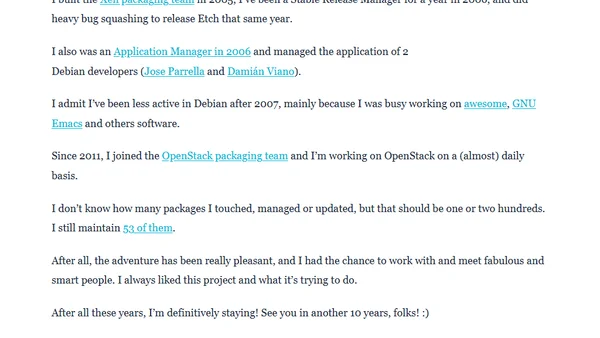 Ten years as a Debian developer