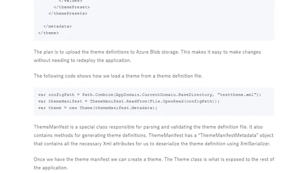 Designing a theme api - configuration