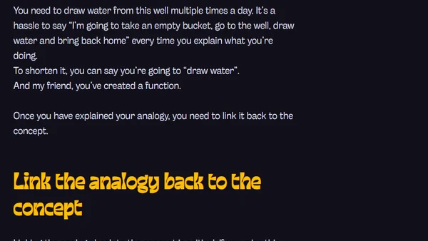 Creating good analogies