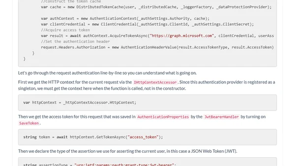 Using Azure AD On-Behalf-Of flow in an ASP.NET Core 2.0 API