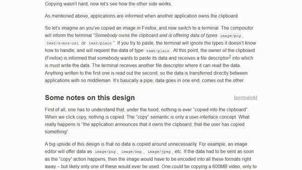 How the clipboard works