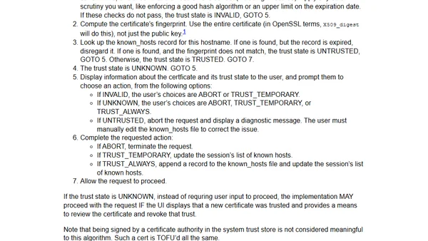 TOFU recommendations for Gemini