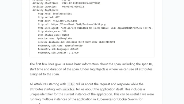Open Telemetry for ASP.NET Core