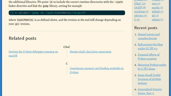 Compiling OpenMP libraries on macOS