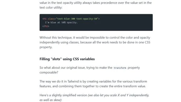 Composing the Uncomposable with CSS Variables