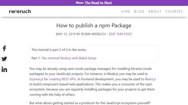 How to publish a npm Package