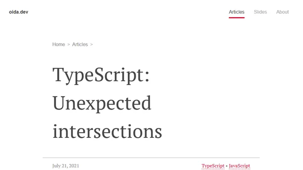 TypeScript: Unexpected intersections