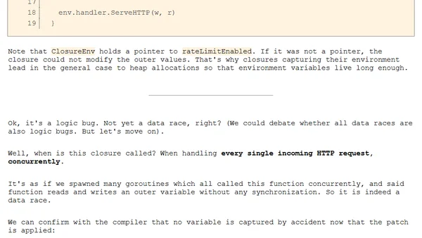 A subtle data race in Go