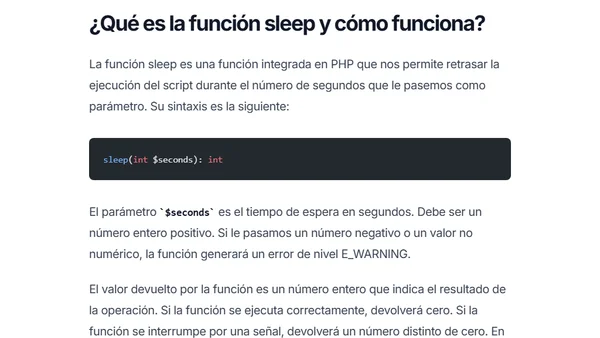 Cómo crear un temporizador en PHP con la función sleep