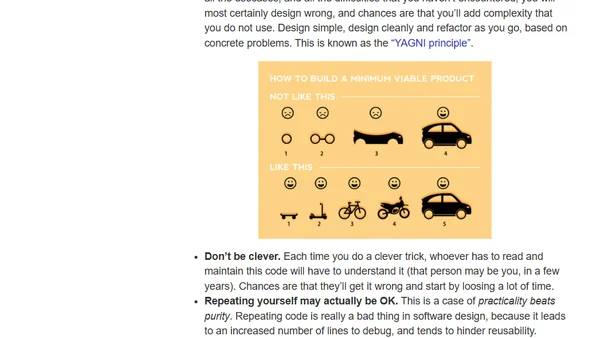 Software design for maintainability