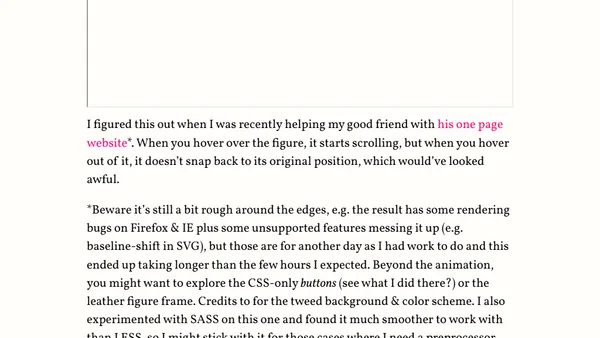 Smooth state animations with animation-play-state