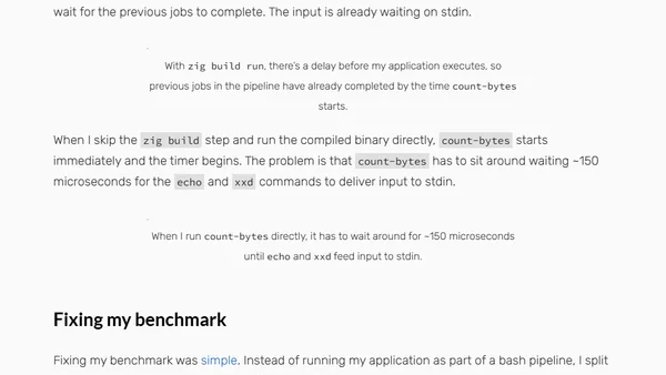 Why does an extraneous build step make my Zig app 10x faster?