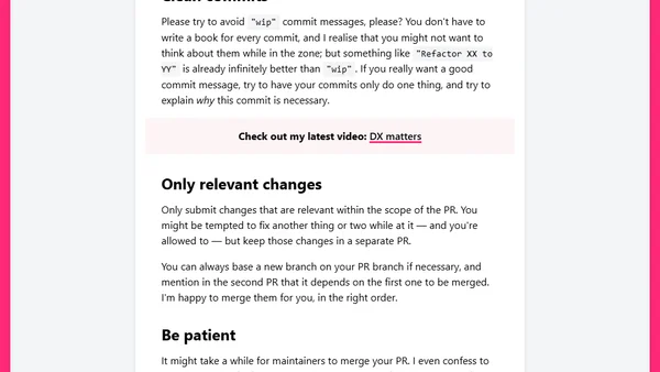 What a good PR looks like