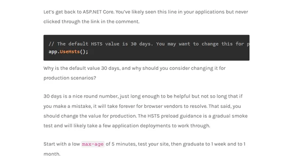 What is HSTS and why is it in my ASP.NET Core app?