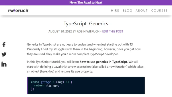 TypeScript: Generics