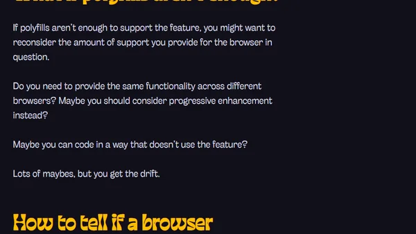Supporting older browsers—Part 3: JavaScript