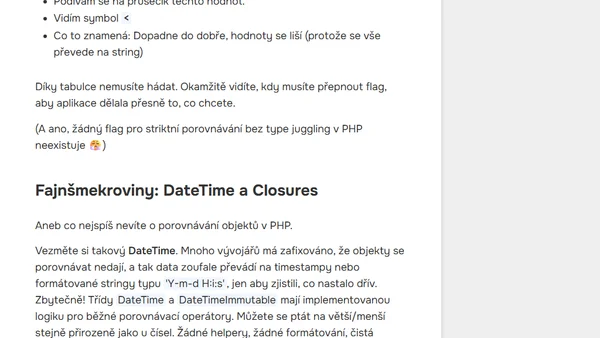 Velký přehled porovnávání v PHP je tu!