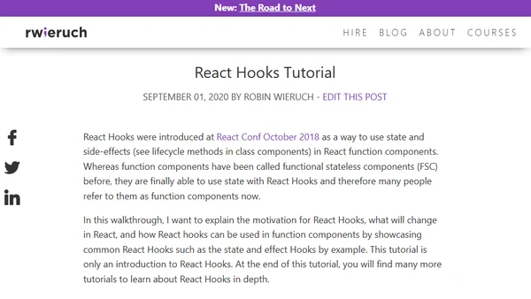 React Hooks Tutorial