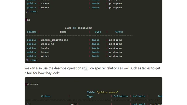 Exploring a new Postgres database