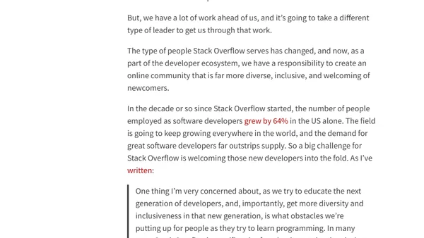 The next CEO of Stack Overflow